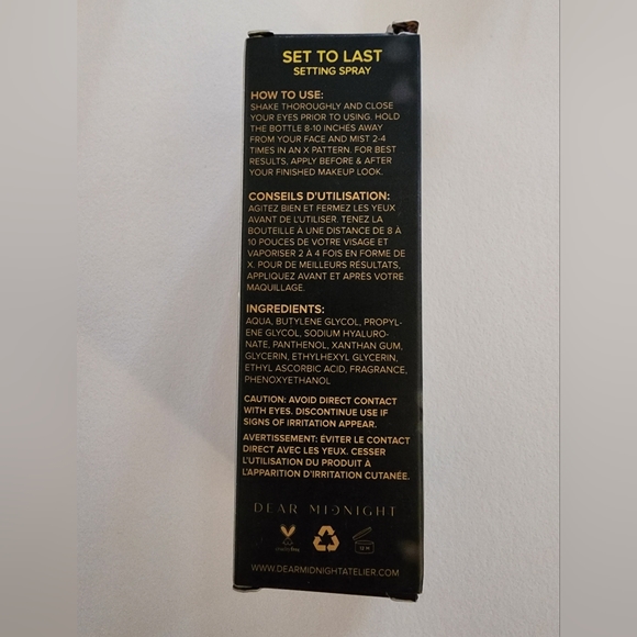 NIB Dear Midnight Set to last -setting spray - Picture 3 of 3